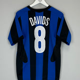Shop 2005/06 INTER MILAN DAVIDS #8 HOME SHIRT (XL.KIDS) NIKE, classic football shirts, vintage football shirts & retro soccer jerseys at Cult Kits
