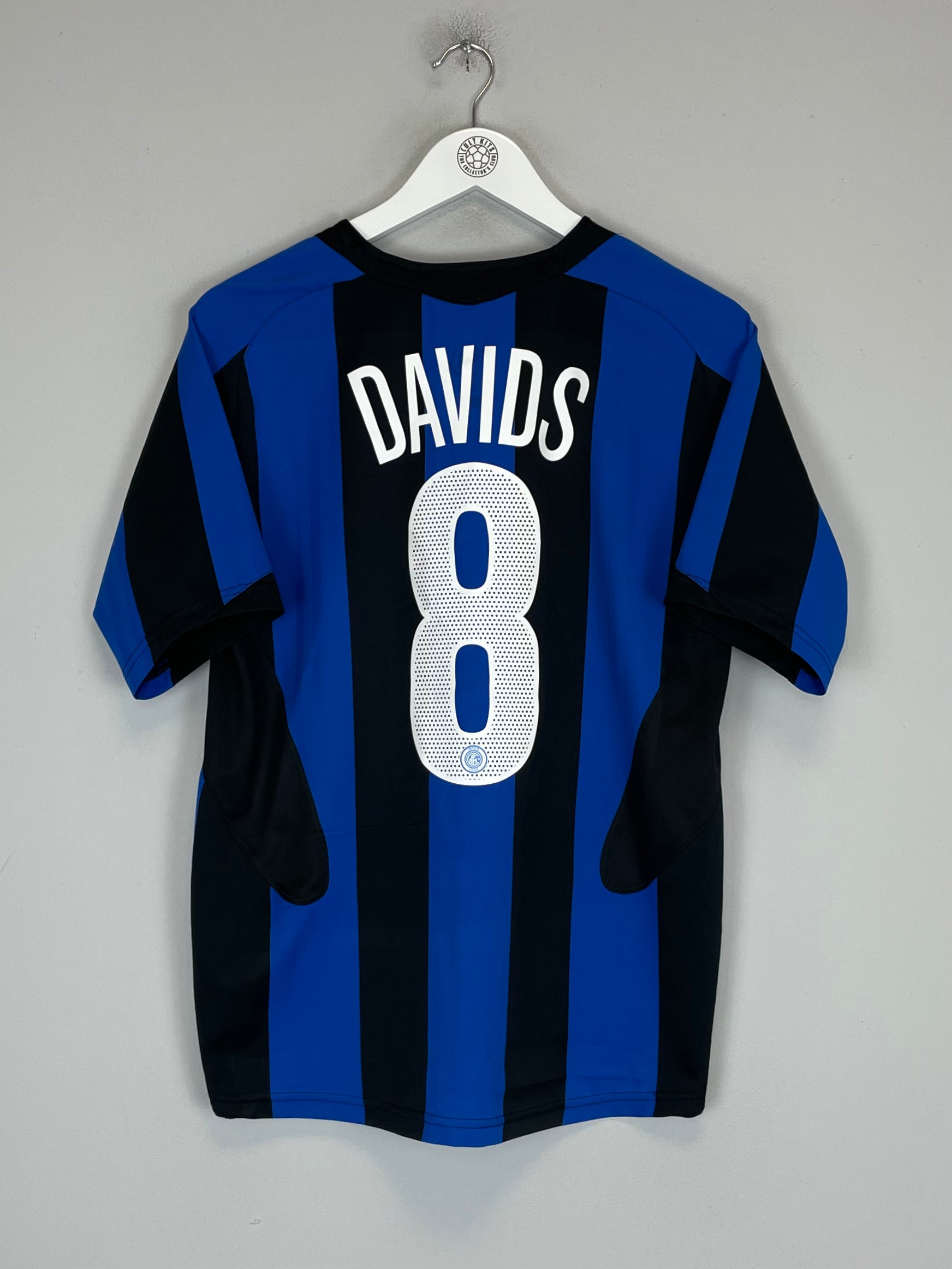 Shop 2005/06 INTER MILAN DAVIDS #8 HOME SHIRT (XL.KIDS) NIKE, classic football shirts, vintage football shirts & retro soccer jerseys at Cult Kits
