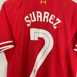 Shop 2013/14 LIVERPOOL SUAREZ #7 HOME SHIRT (M) WARRIOR, classic football shirts, vintage football shirts & retro soccer jerseys at Cult Kits