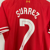 Shop 2013/14 LIVERPOOL SUAREZ #7 HOME SHIRT (M) WARRIOR, classic football shirts, vintage football shirts & retro soccer jerseys at Cult Kits