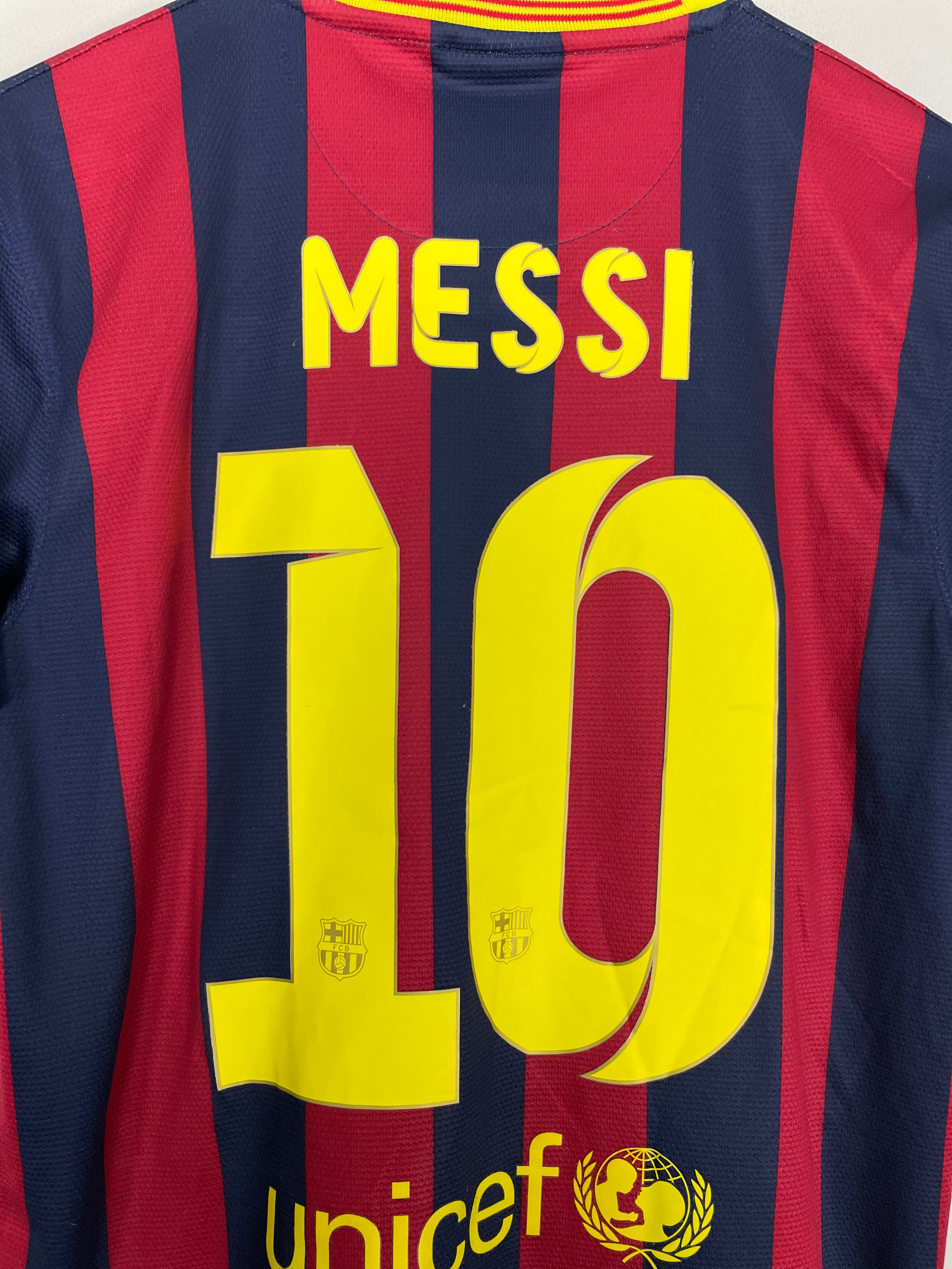 Shop 2013/14 BARCELONA MESSI #10 HOME SHIRT (S) NIKE, classic football shirts, vintage football shirts & retro soccer jerseys at Cult Kits