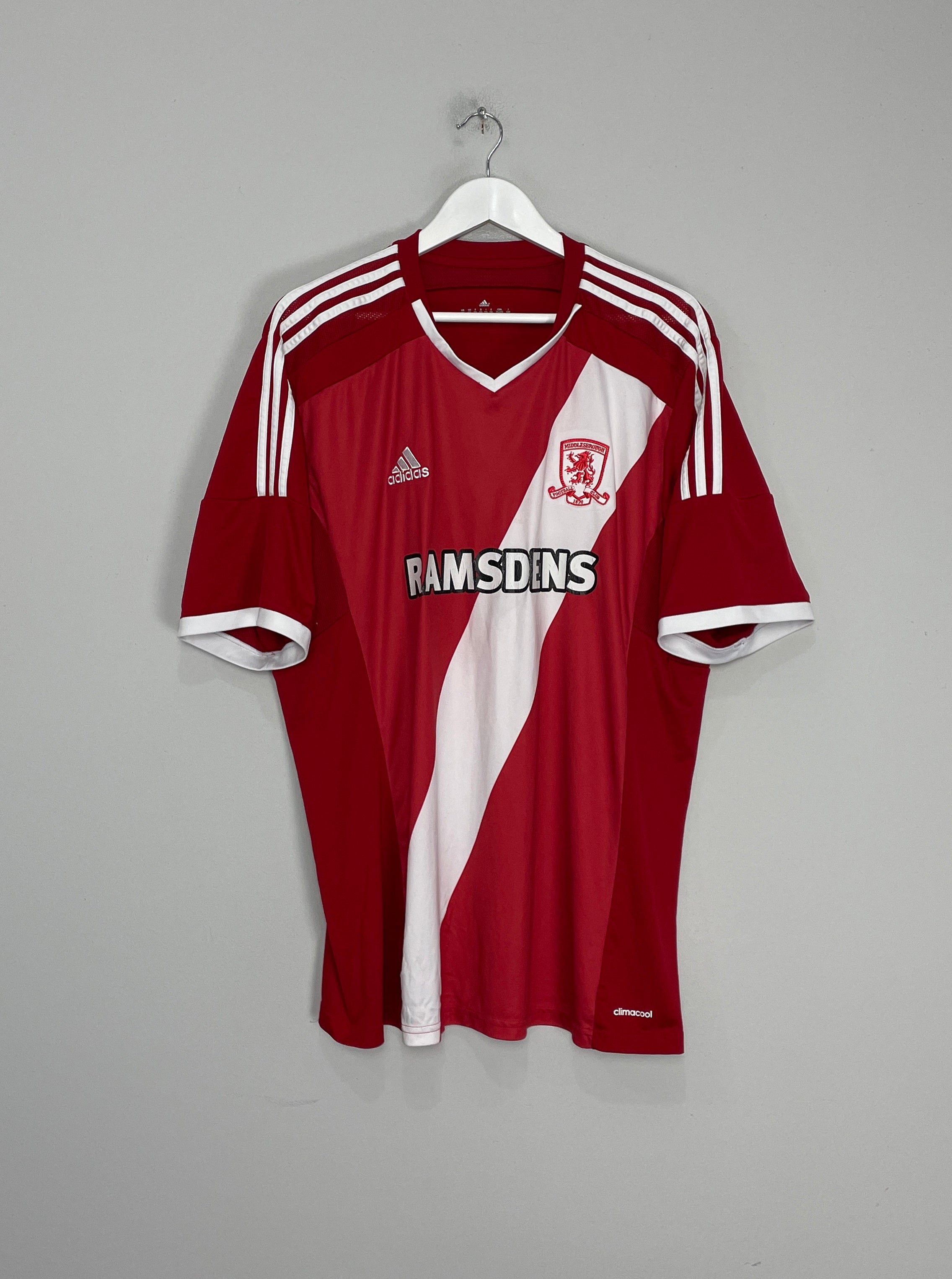 Shop 2014/15 MIDDLESBROUGH HOME SHIRT (XXL) ADIDAS, classic football shirts, vintage football shirts & retro soccer jerseys at Cult Kits