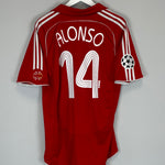 Shop 2006/08 LIVERPOOL ALONSO #14 C/L HOME SHIRT (L) ADIDAS, classic football shirts, vintage football shirts & retro soccer jerseys at Cult Kits