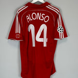 Shop 2006/08 LIVERPOOL ALONSO #14 C/L HOME SHIRT (L) ADIDAS, classic football shirts, vintage football shirts & retro soccer jerseys at Cult Kits