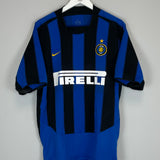Shop 2003/04 INTER MILAN J.ZANETTI #4 HOME SHIRT (L) NIKE, classic football shirts, vintage football shirts & retro soccer jerseys at Cult Kits