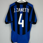 Shop 2003/04 INTER MILAN J.ZANETTI #4 HOME SHIRT (L) NIKE, classic football shirts, vintage football shirts & retro soccer jerseys at Cult Kits