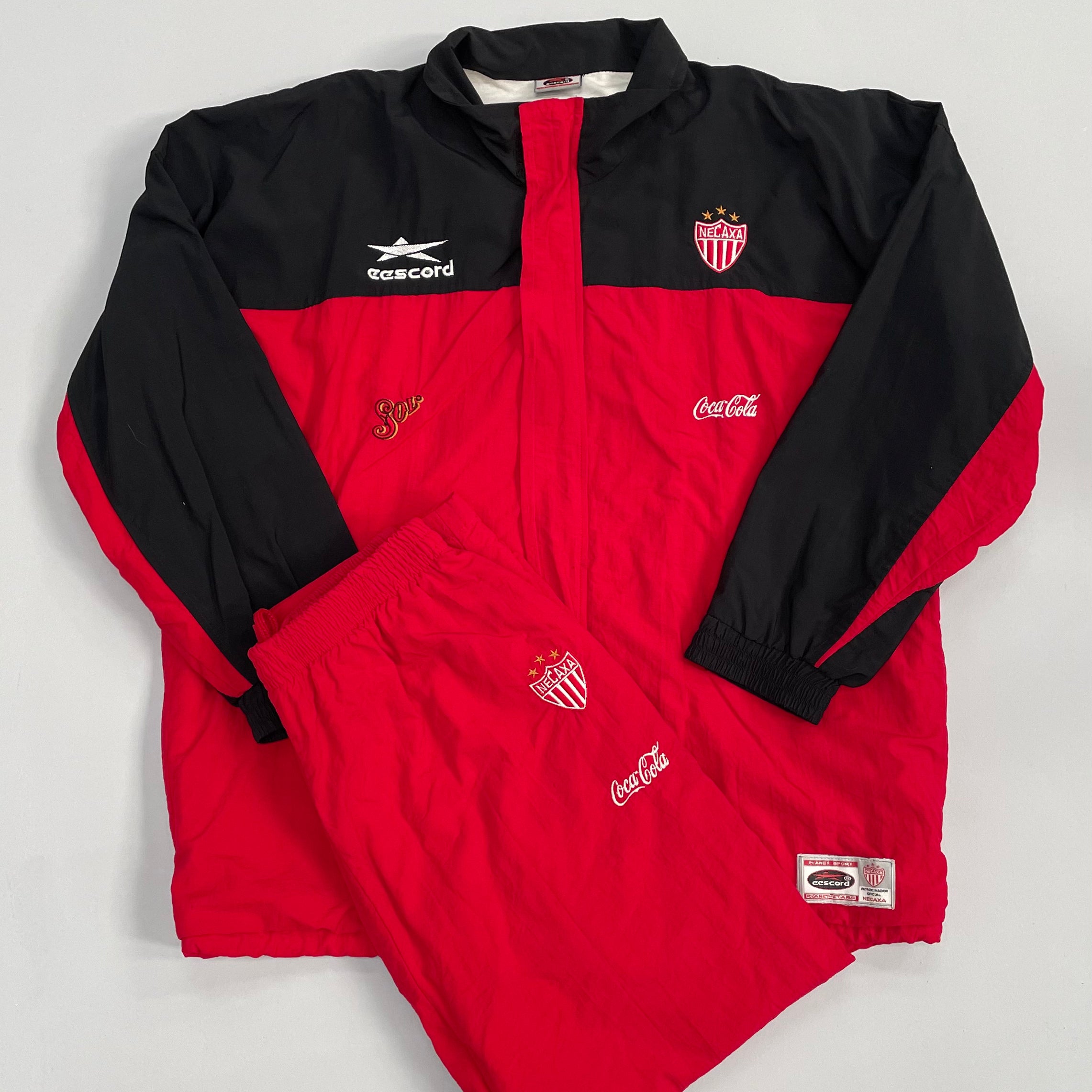 Shop 1999/01 NECAXA FULL TRACKSUIT (XL) EESCORD, classic football shirts, vintage football shirts & retro soccer jerseys at Cult Kits