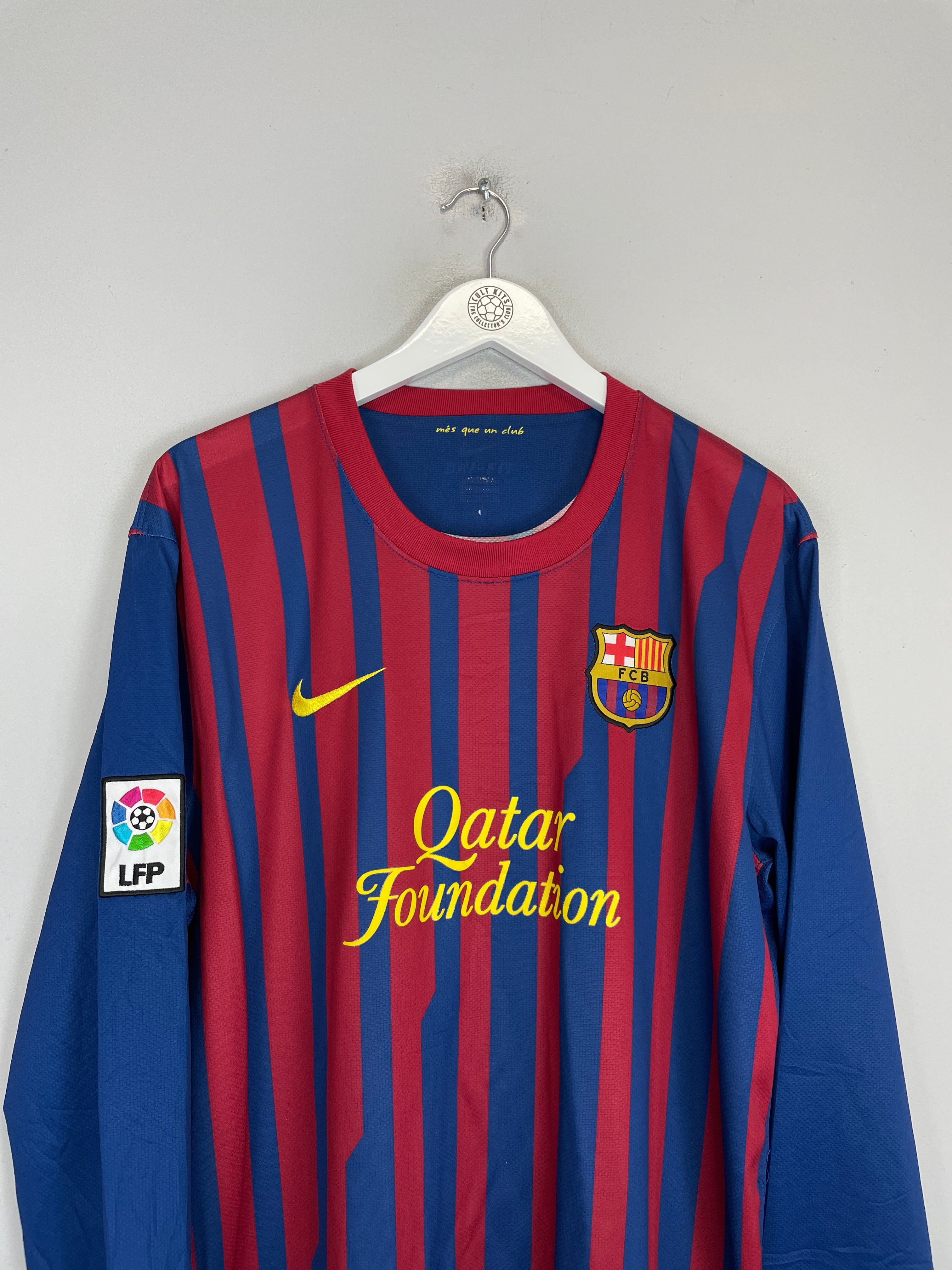 Shop 2011/12 BARCELONA MESSI #10 L/S HOME SHIRT (XL) NIKE, classic football shirts, vintage football shirts & retro soccer jerseys at Cult Kits