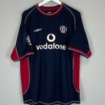 Shop 2000/01 MANCHESTER UNITED BECKHAM #7 C/L THIRD SHIRT (XL) UMBRO, classic football shirts, vintage football shirts & retro soccer jerseys at Cult Kits