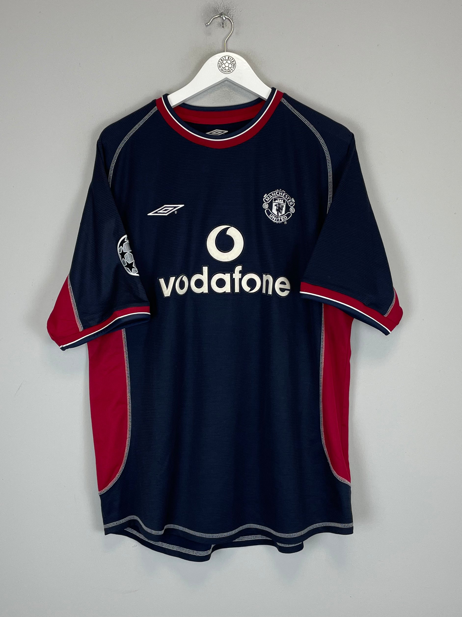 Shop 2000/01 MANCHESTER UNITED BECKHAM #7 C/L THIRD SHIRT (XL) UMBRO, classic football shirts, vintage football shirts & retro soccer jerseys at Cult Kits