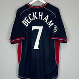 Shop 2000/01 MANCHESTER UNITED BECKHAM #7 C/L THIRD SHIRT (XL) UMBRO, classic football shirts, vintage football shirts & retro soccer jerseys at Cult Kits