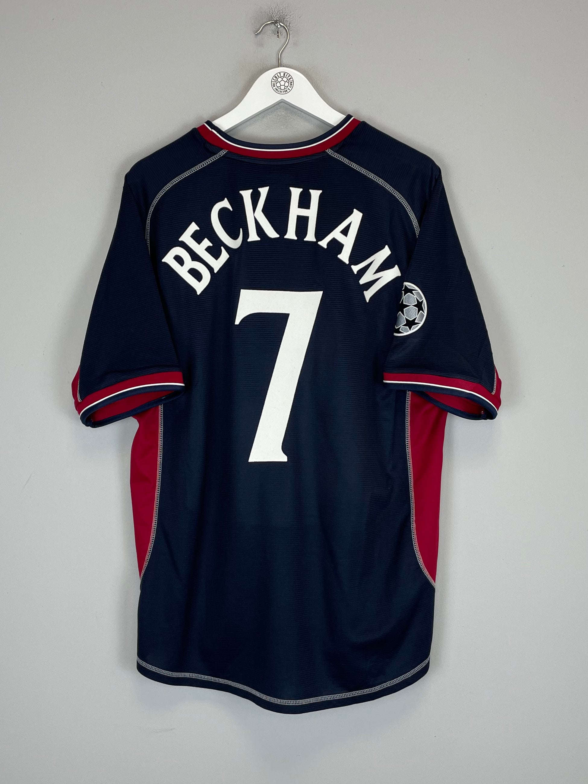 Shop 2000/01 MANCHESTER UNITED BECKHAM #7 C/L THIRD SHIRT (XL) UMBRO, classic football shirts, vintage football shirts & retro soccer jerseys at Cult Kits