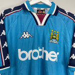 Shop 1997/99 MANCHESTER CITY HOME SHIRT (M) KAPPA, classic football shirts, vintage football shirts & retro soccer jerseys at Cult Kits