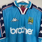 Shop 1997/99 MANCHESTER CITY HOME SHIRT (M) KAPPA, classic football shirts, vintage football shirts & retro soccer jerseys at Cult Kits