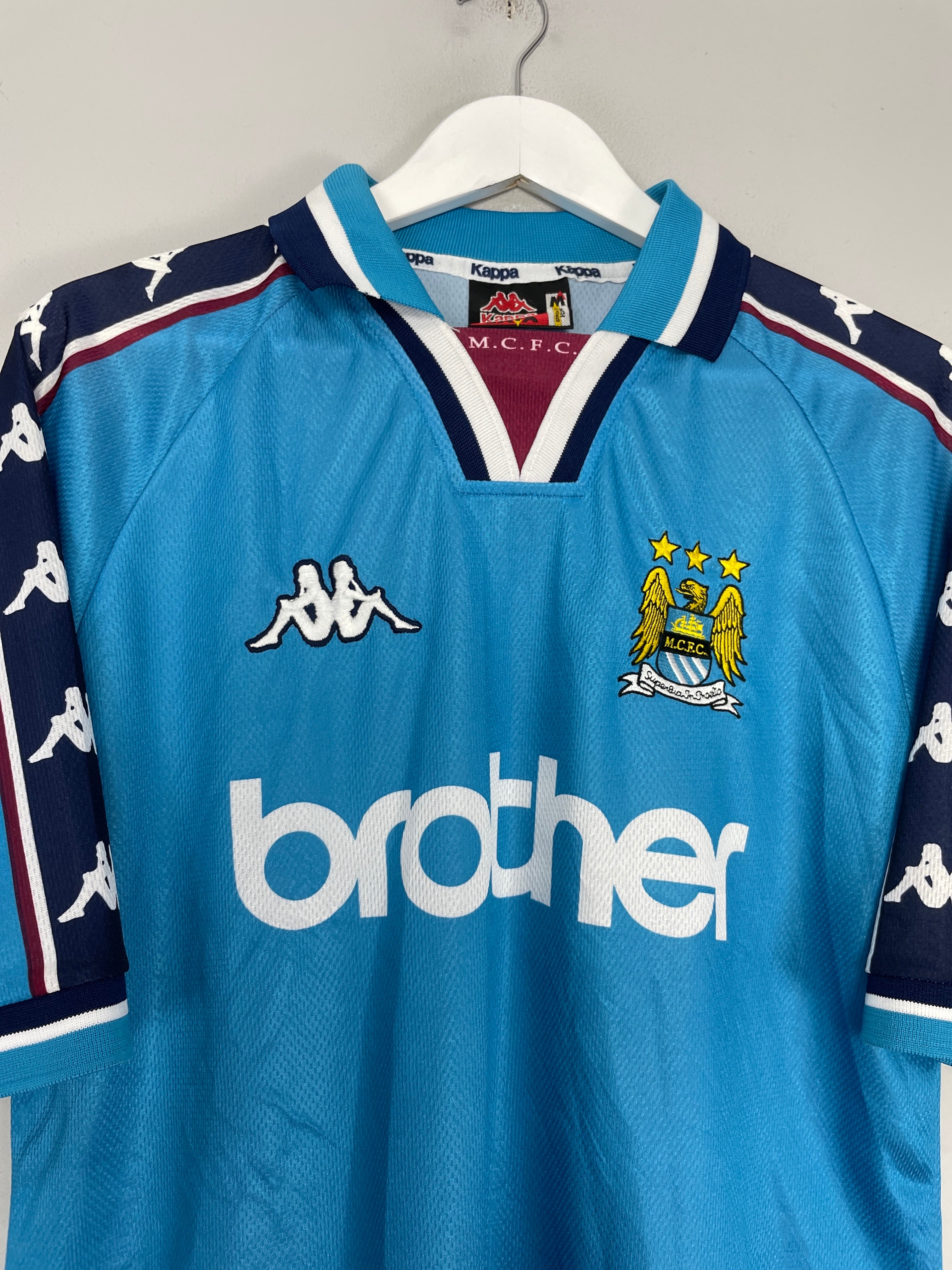 Shop 1997/99 MANCHESTER CITY HOME SHIRT (M) KAPPA, classic football shirts, vintage football shirts & retro soccer jerseys at Cult Kits
