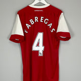 2010/11 ARSENAL FABREGAS #4 AUTHENTIC HOME SHIRT (L) NIKE