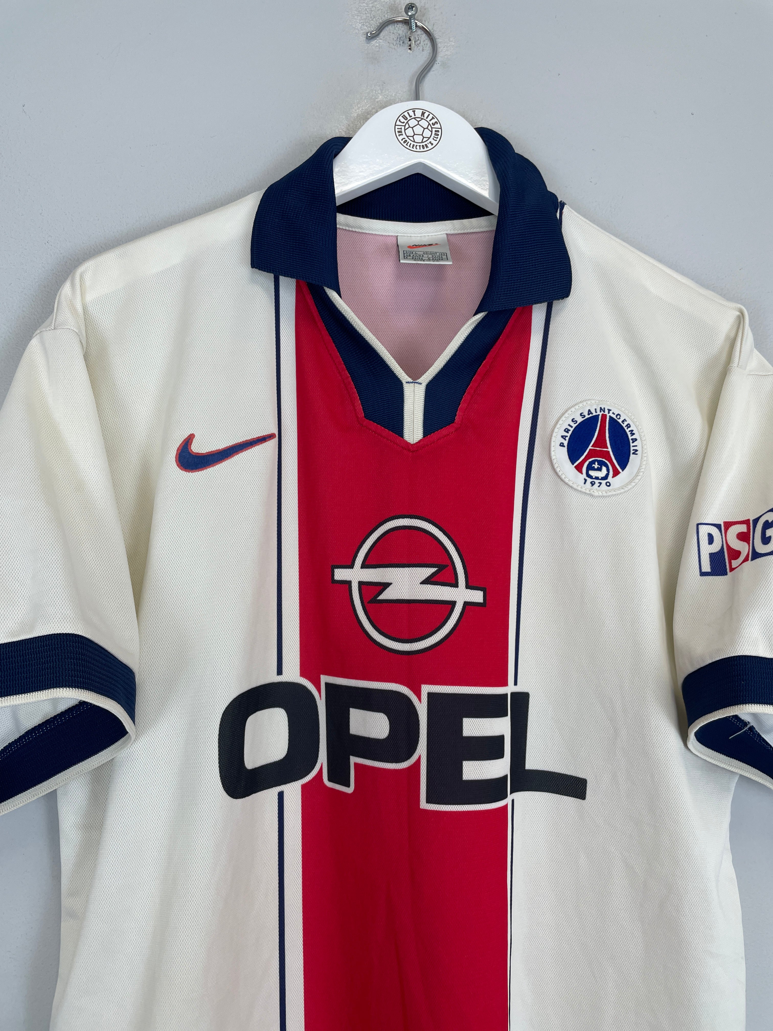 Shop 1997/98 PSG AWAY SHIRT (L) NIKE, classic football shirts, vintage football shirts & retro soccer jerseys at Cult Kits