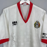 Shop 1997/98 MEXICO *SIGNED* TRAINING SHIRT (M) ABA SPORT, classic football shirts, vintage football shirts & retro soccer jerseys at Cult Kits