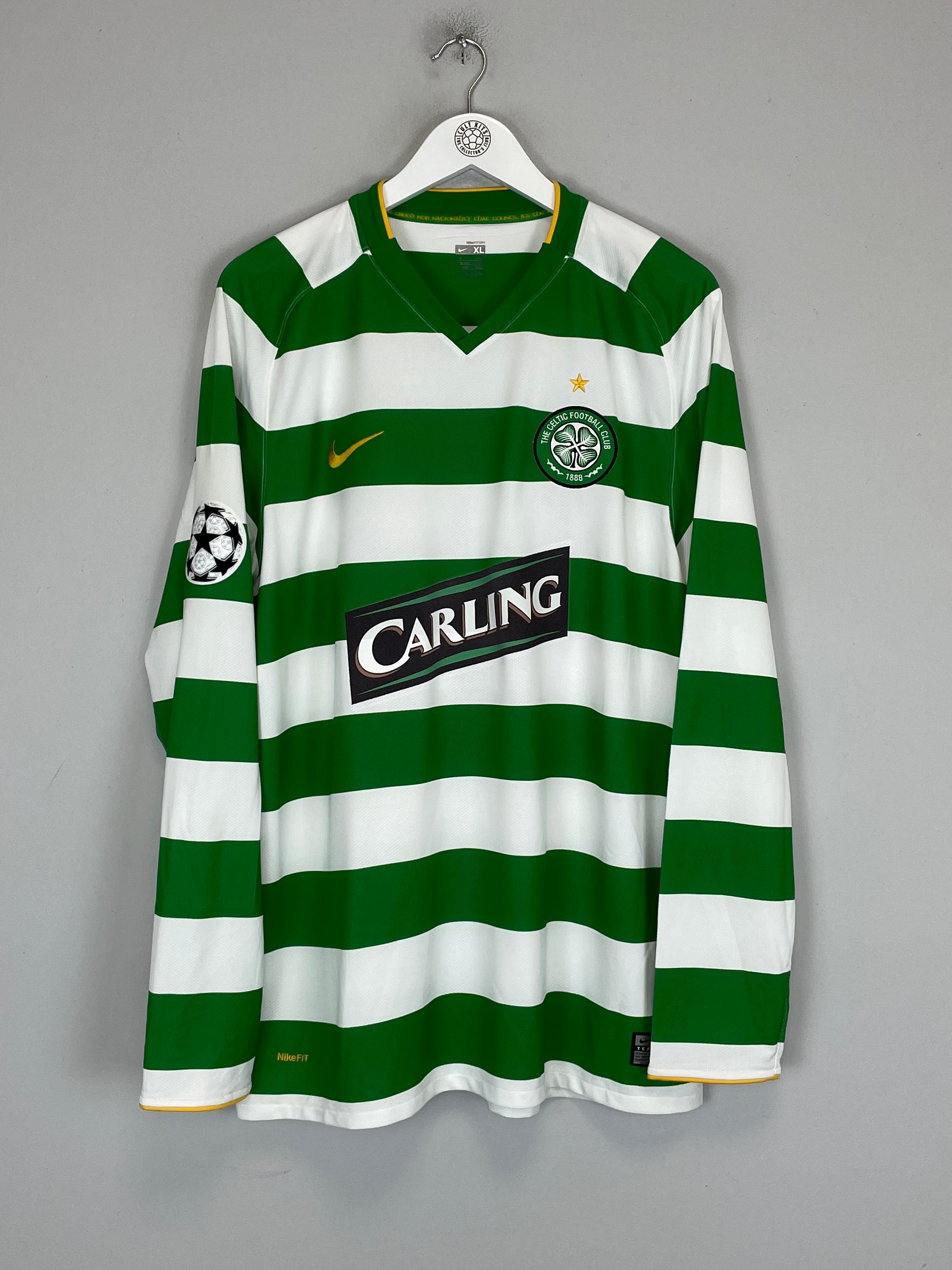 Shop 2008/10 CELTIC NAKAMURA #25 L/S C/L HOME SHIRT (XL) NIKE, classic football shirts, vintage football shirts & retro soccer jerseys at Cult Kits
