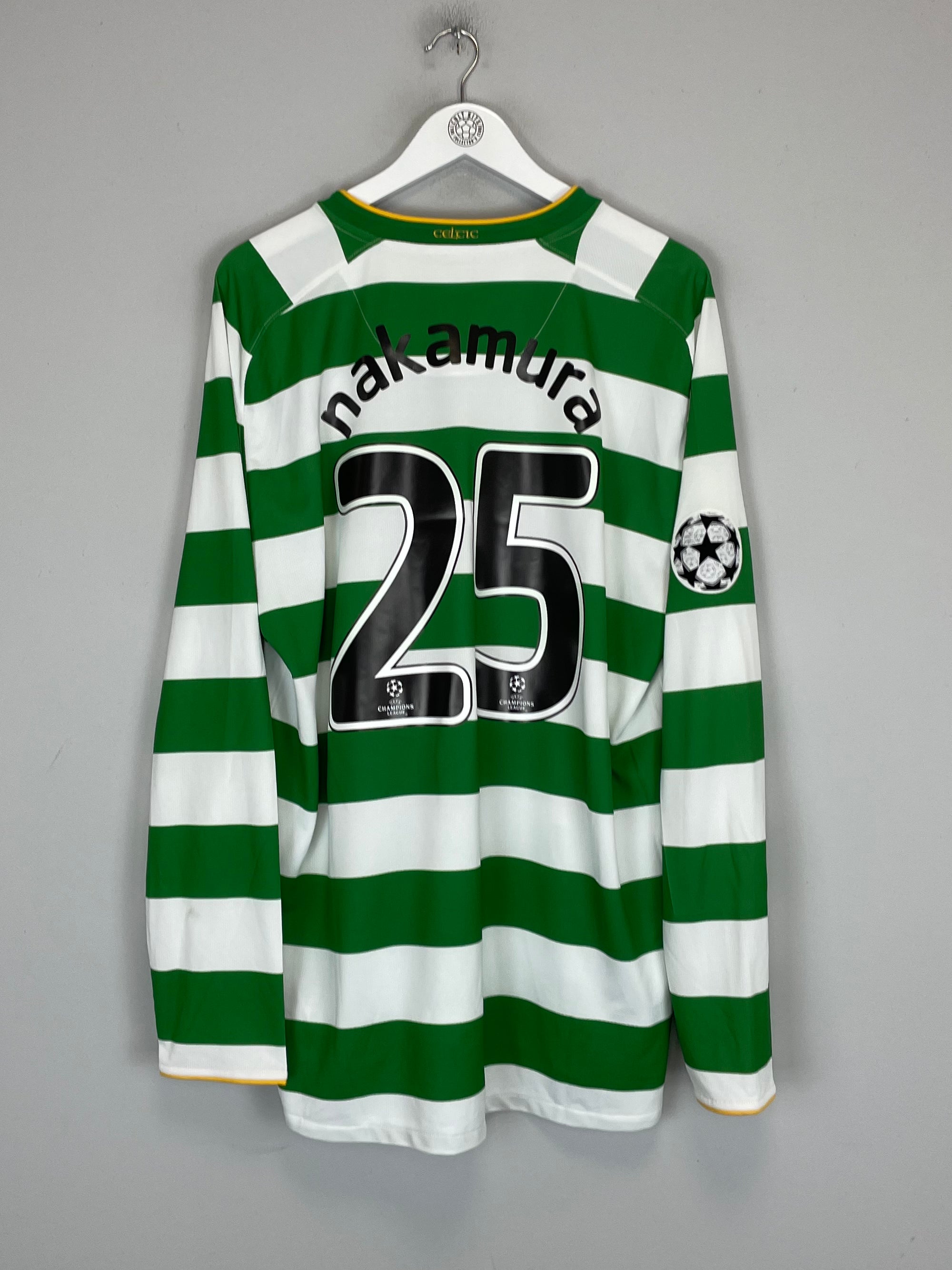 Shop 2008/10 CELTIC NAKAMURA #25 L/S C/L HOME SHIRT (XL) NIKE, classic football shirts, vintage football shirts & retro soccer jerseys at Cult Kits
