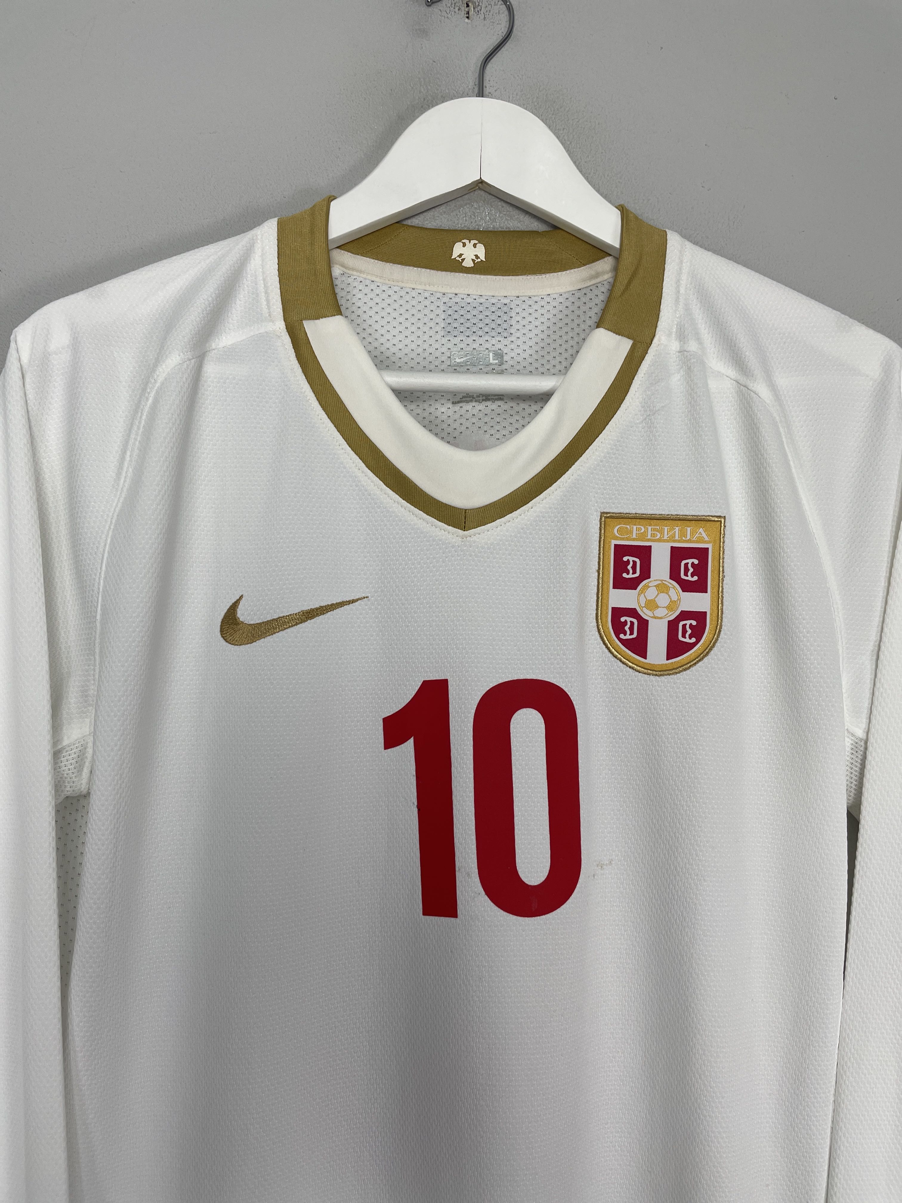 Shop 2009/10 SERBIA STANKOVIC #10 *PLAYER ISSUE* L/S AWAY SHIRT (L) NIKE, classic football shirts, vintage football shirts & retro soccer jerseys at Cult Kits