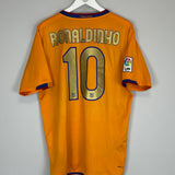 Shop 2006/08 BARCELONA RONALDINHO #10 AWAY SHIRT (L) NIKE, classic football shirts, vintage football shirts & retro soccer jerseys at Cult Kits