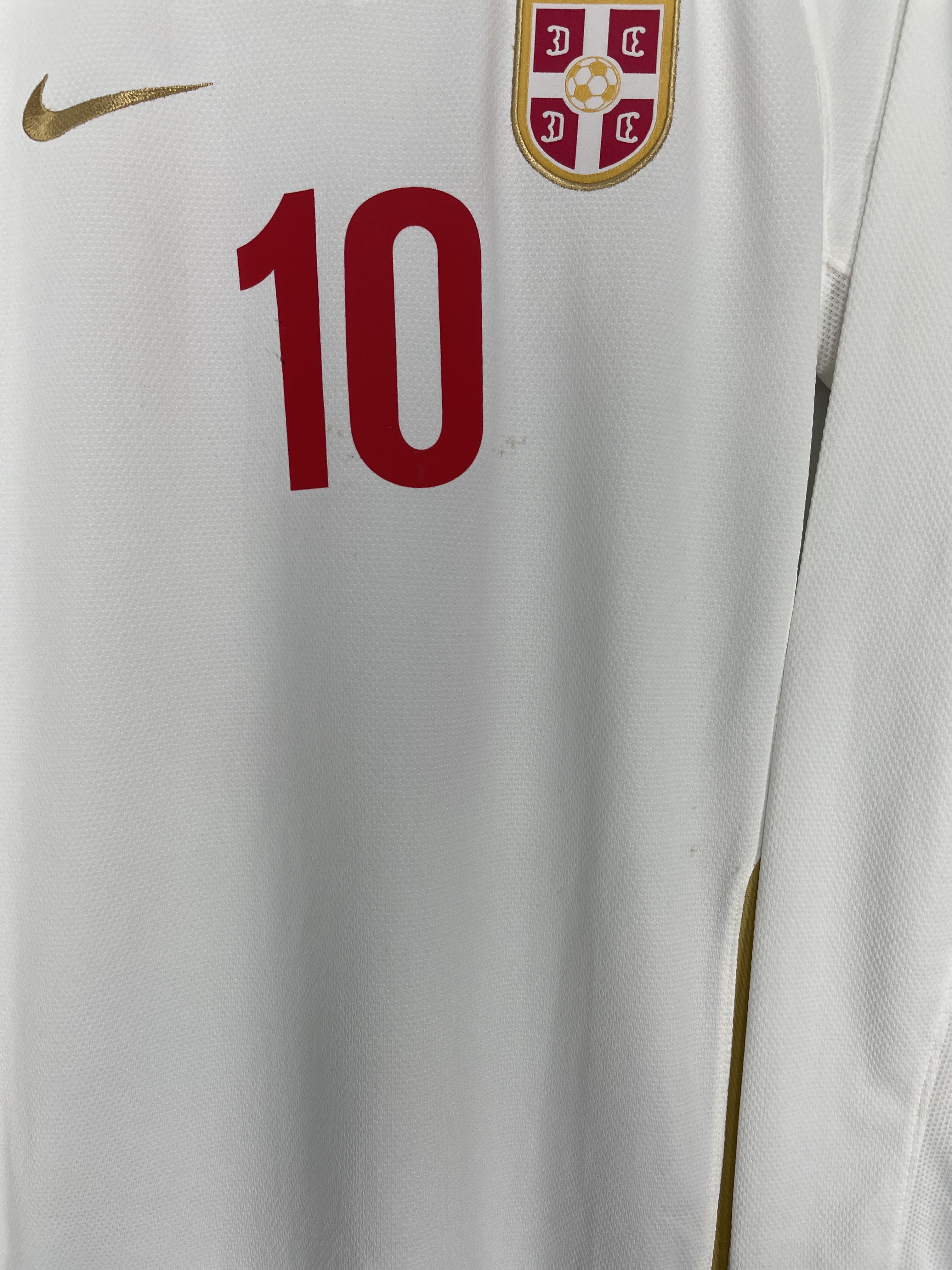 Shop 2009/10 SERBIA STANKOVIC #10 *PLAYER ISSUE* L/S AWAY SHIRT (L) NIKE, classic football shirts, vintage football shirts & retro soccer jerseys at Cult Kits