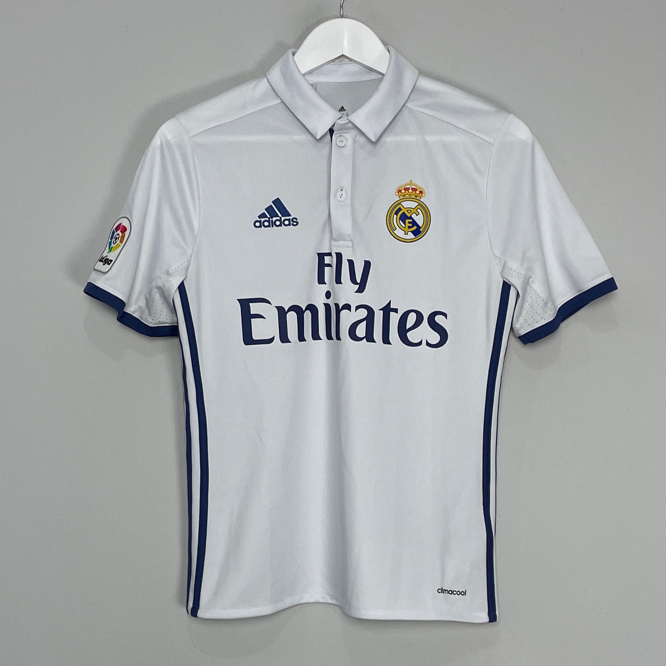 Shop 2016/17 REAL MADRID HOME SHIRT (L.KIDS) ADIDAS, classic football shirts, vintage football shirts & retro soccer jerseys at Cult Kits