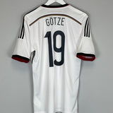 Shop 2014/15 GERMANY GOTZE #19 HOME SHIRT (M) ADIDAS, classic football shirts, vintage football shirts & retro soccer jerseys at Cult Kits
