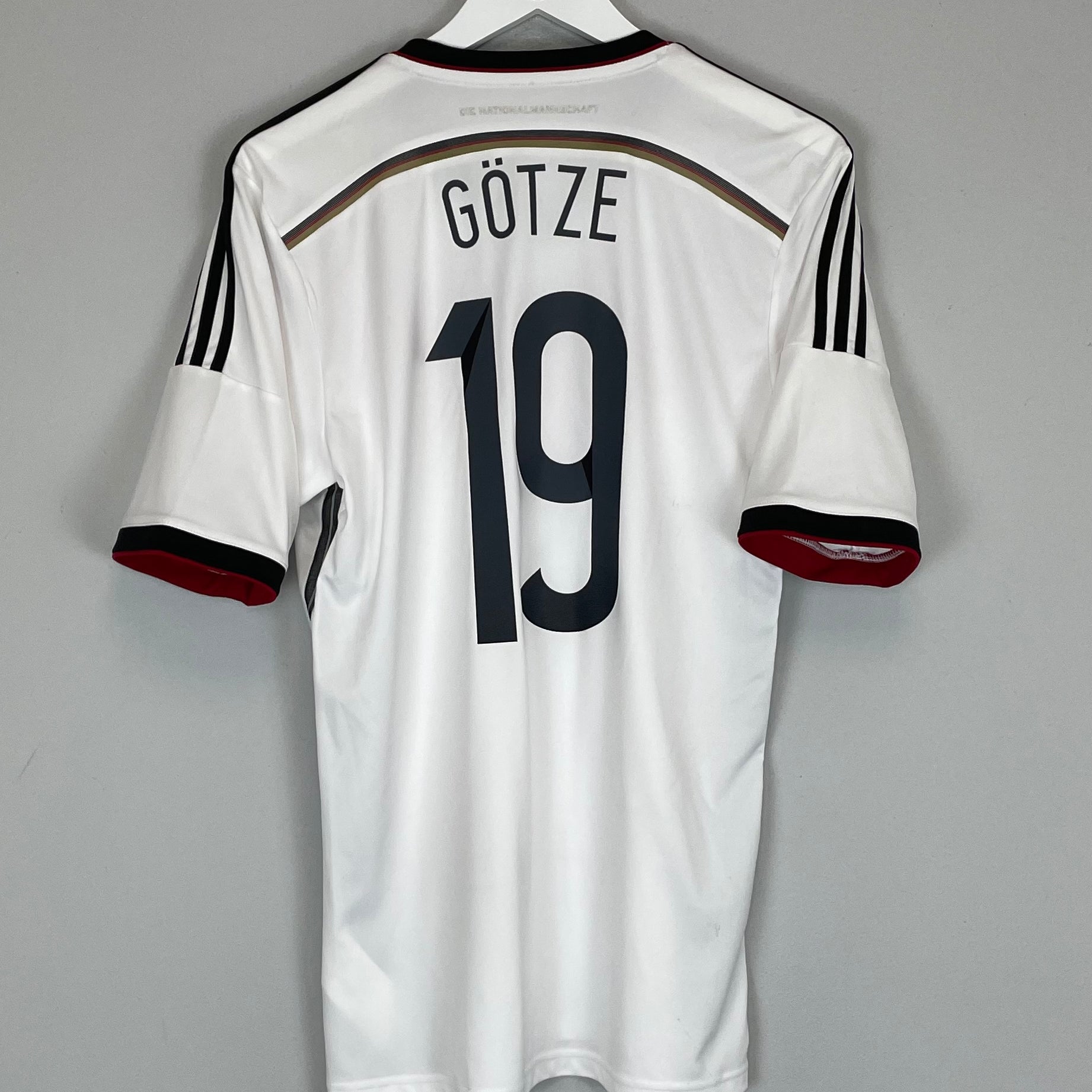 Shop 2014/15 GERMANY GOTZE #19 HOME SHIRT (M) ADIDAS, classic football shirts, vintage football shirts & retro soccer jerseys at Cult Kits