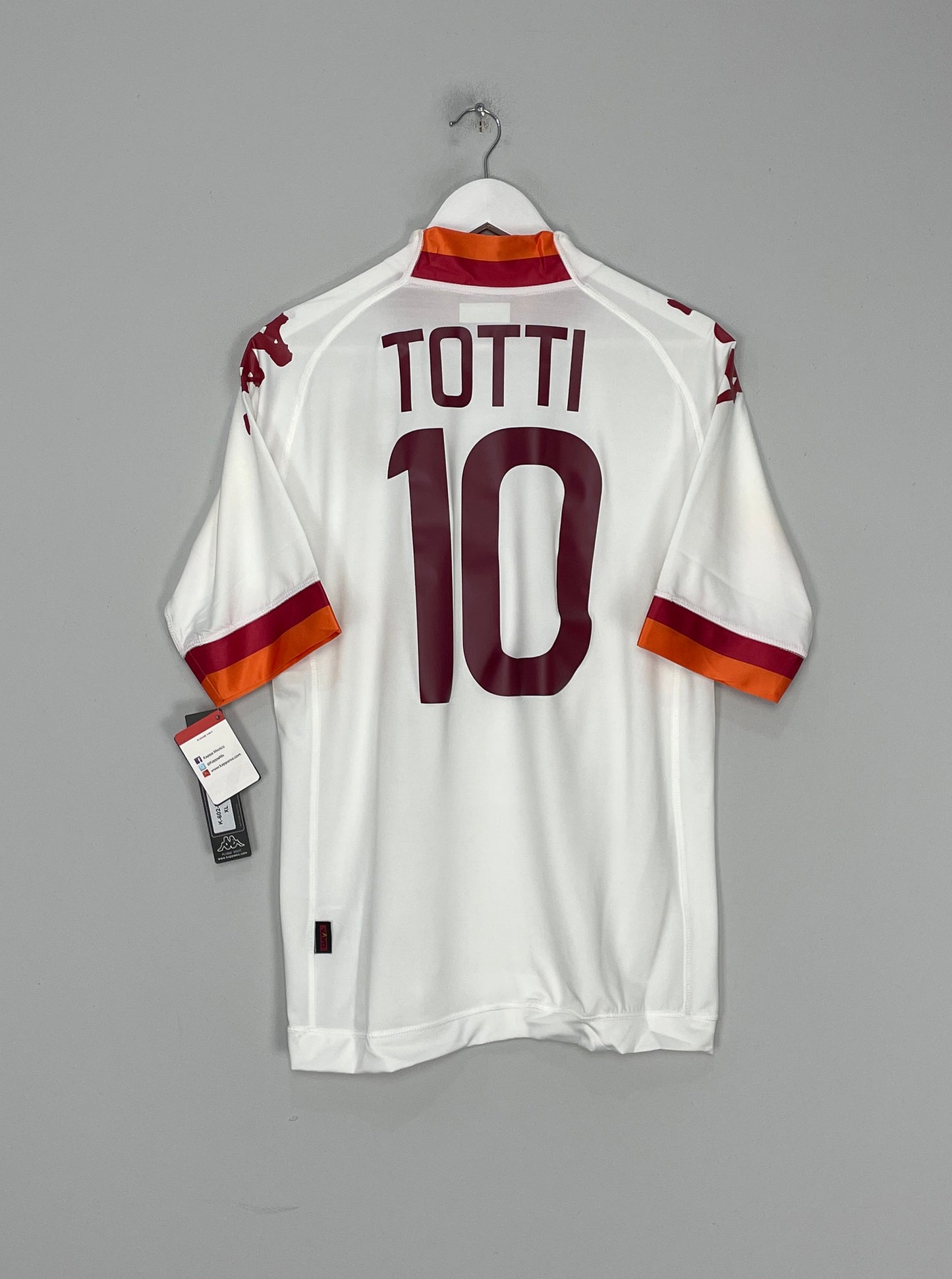 2011/12 ROMA TOTTI #10 *BNWT* AWAY SHIRT (XL) KAPPA