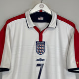 2003/05 ENGLAND BECKHAM #7 HOME SHIRT (L) UMBRO