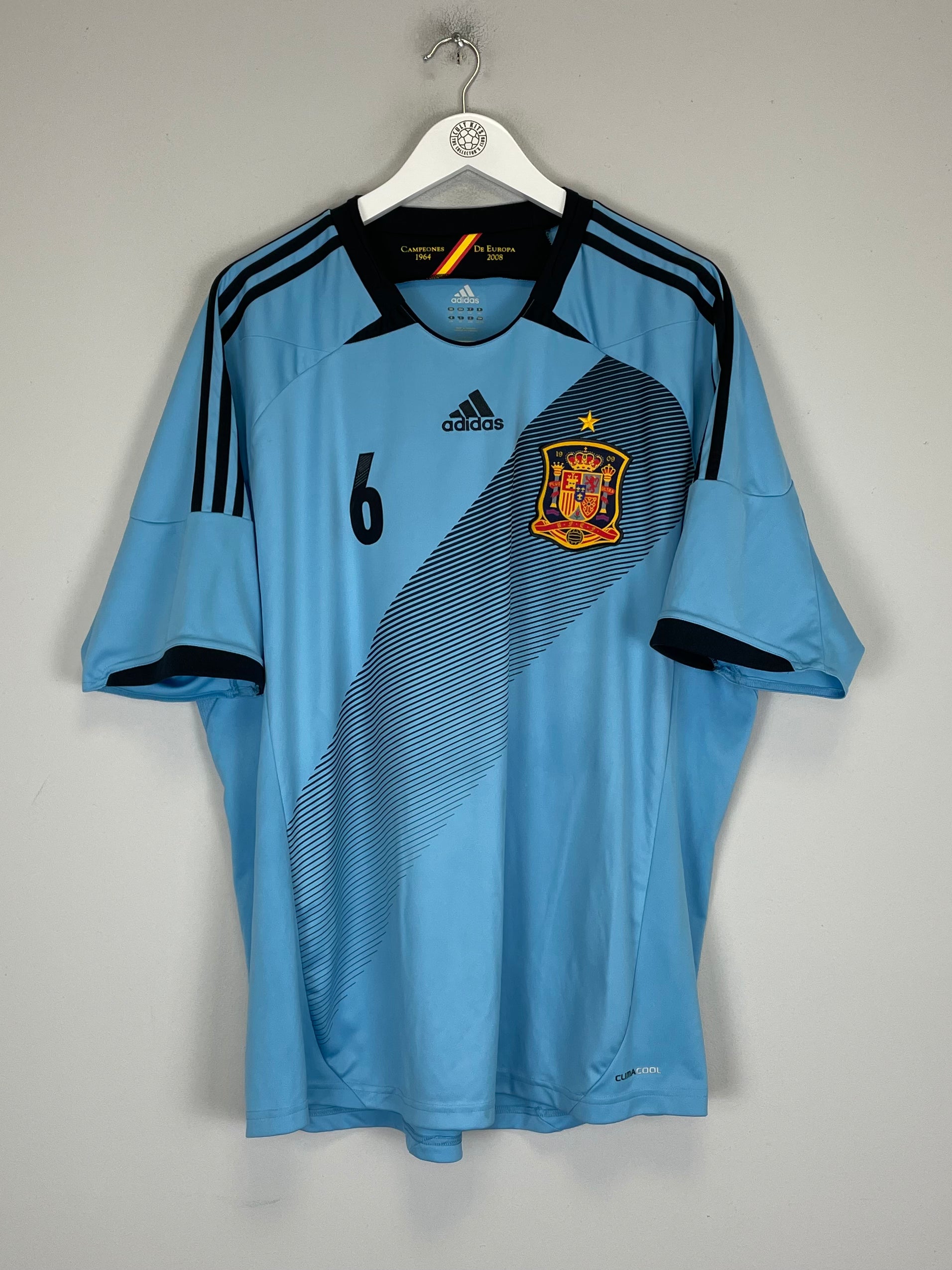 Shop 2012/13 SPAIN A.INIESTA #6 AWAY SHIRT (XXL) ADIDAS, classic football shirts, vintage football shirts & retro soccer jerseys at Cult Kits