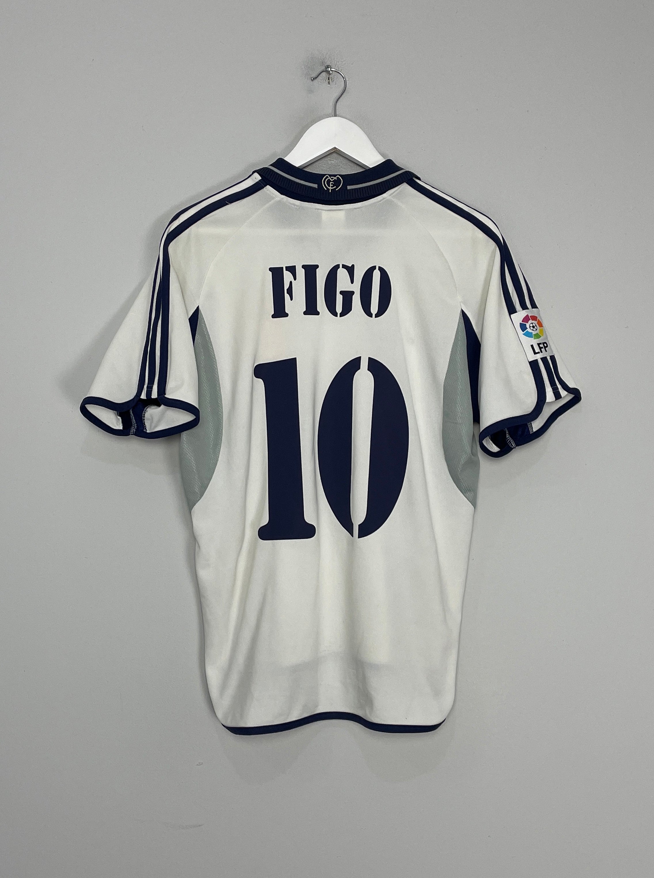 Shop 2000/01 REAL MADRID FIGO #10 HOME SHIRT (S) ADIDAS, classic football shirts, vintage football shirts & retro soccer jerseys at Cult Kits