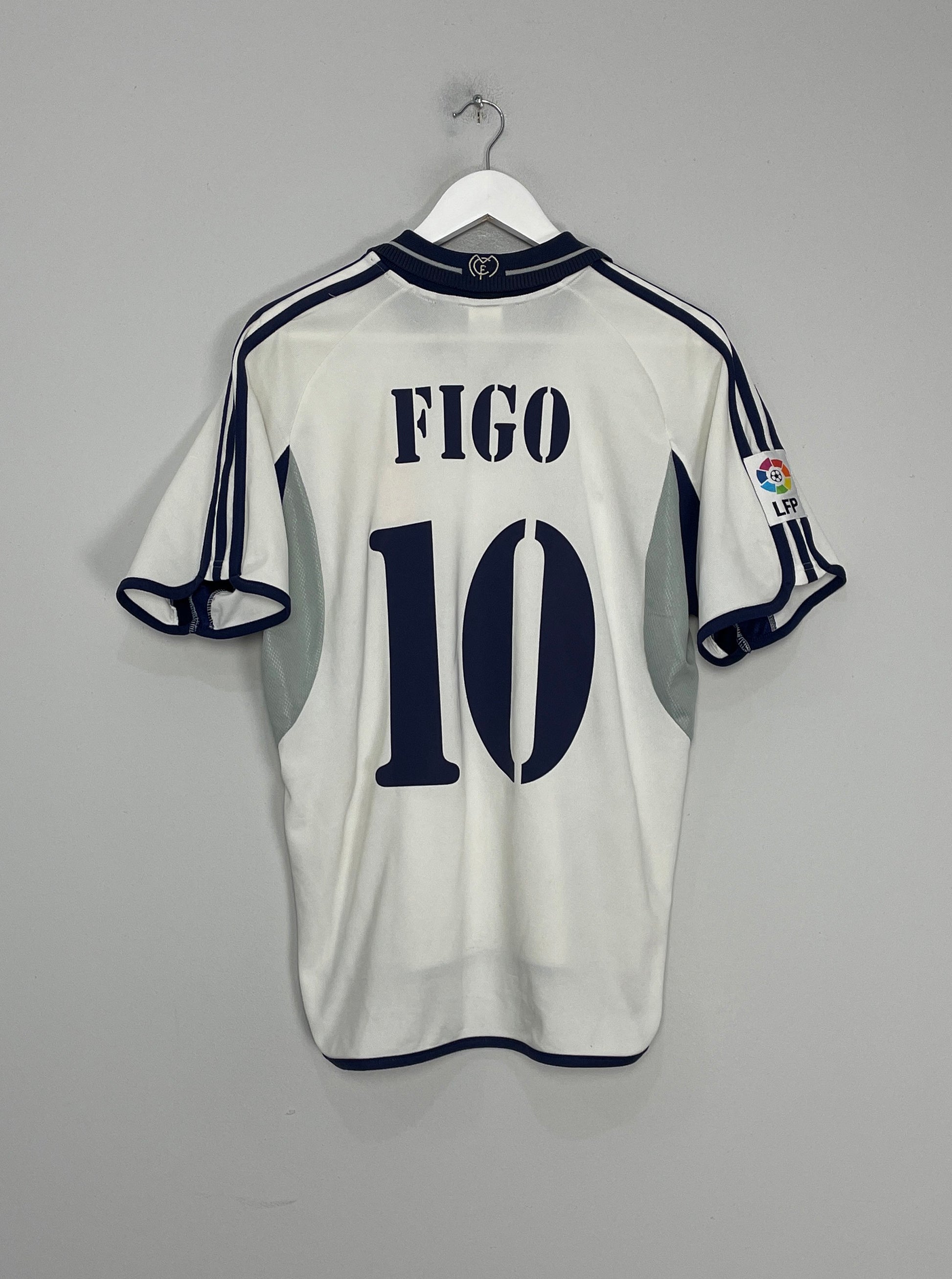 2000/01 REAL MADRID FIGO #10 HOME SHIRT (S) ADIDAS