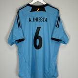 Shop 2012/13 SPAIN A.INIESTA #6 AWAY SHIRT (XXL) ADIDAS, classic football shirts, vintage football shirts & retro soccer jerseys at Cult Kits