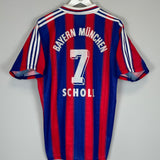 1995/97 BAYERN MUNICH SCHOLL #7 HOME SHIRT (L) ADIDAS