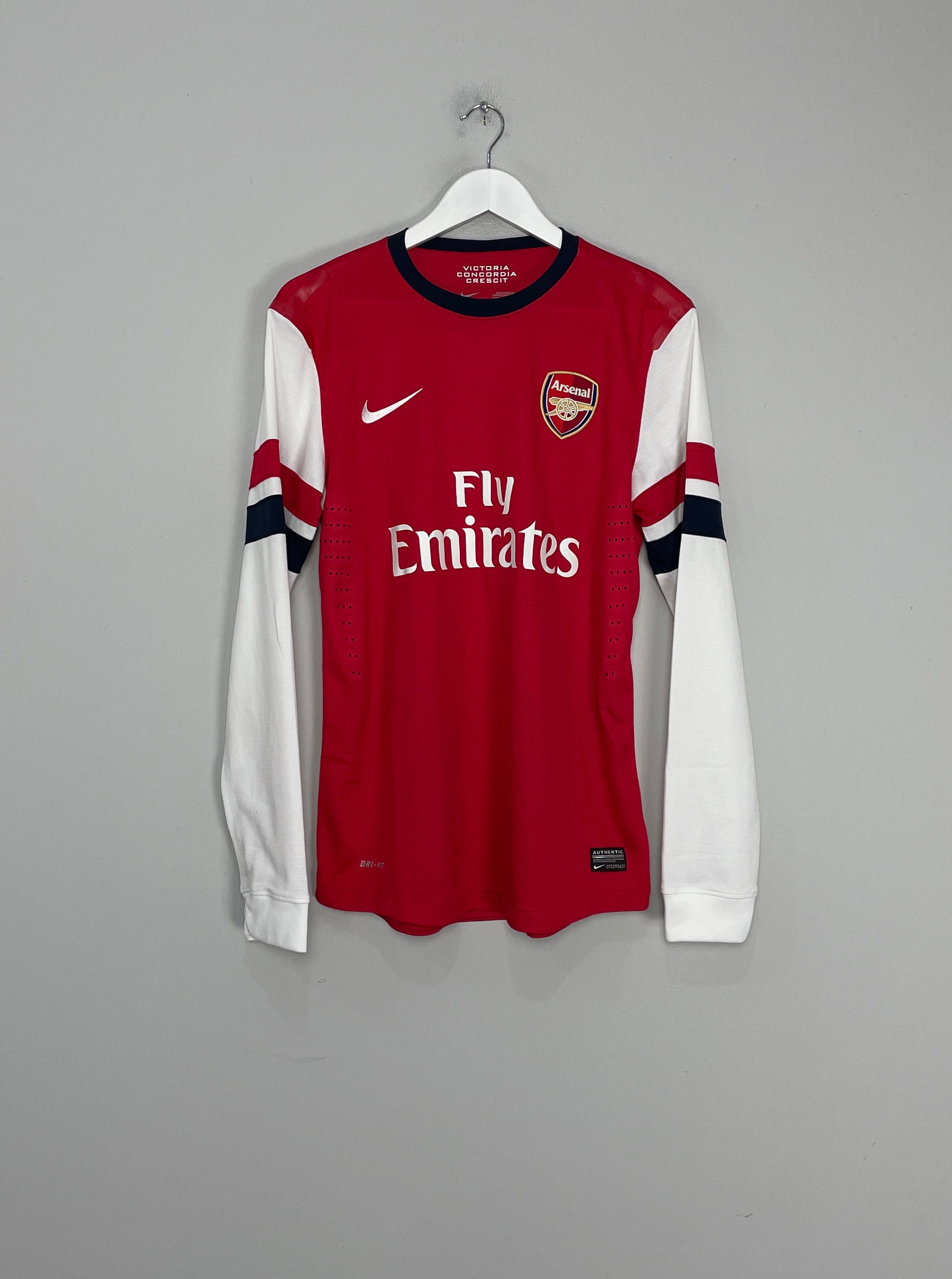 Shop 2012/14 ARSENAL MERTESACKER #4 *PLAYER ISSUE* HOME SHIRT (M) NIKE, classic football shirts, vintage football shirts & retro soccer jerseys at Cult Kits