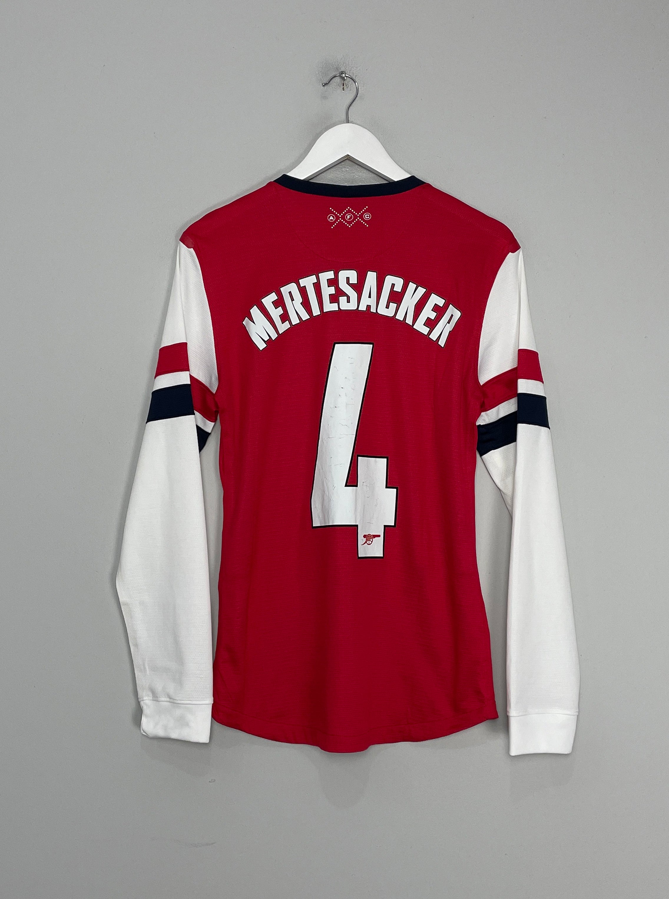 Shop 2012/14 ARSENAL MERTESACKER #4 *PLAYER ISSUE* HOME SHIRT (M) NIKE, classic football shirts, vintage football shirts & retro soccer jerseys at Cult Kits