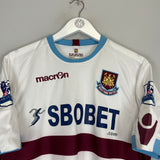 2010/12 WEST HAM LUIS BOA MORTE #13 *MATCH WORN vs MANCHESTER UNITED* AWAY SHIRT (S) MACRON