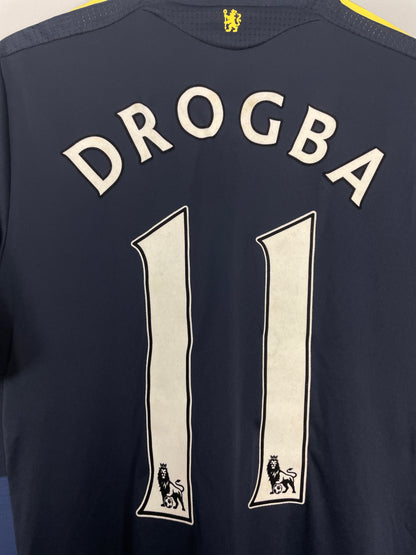 2009/10 CHELSEA DROGBA #11 *MATCH ISSUE* AWAY SHIRT (M) ADIDAS