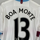 2010/12 WEST HAM LUIS BOA MORTE #13 *MATCH WORN vs MANCHESTER UNITED* AWAY SHIRT (S) MACRON