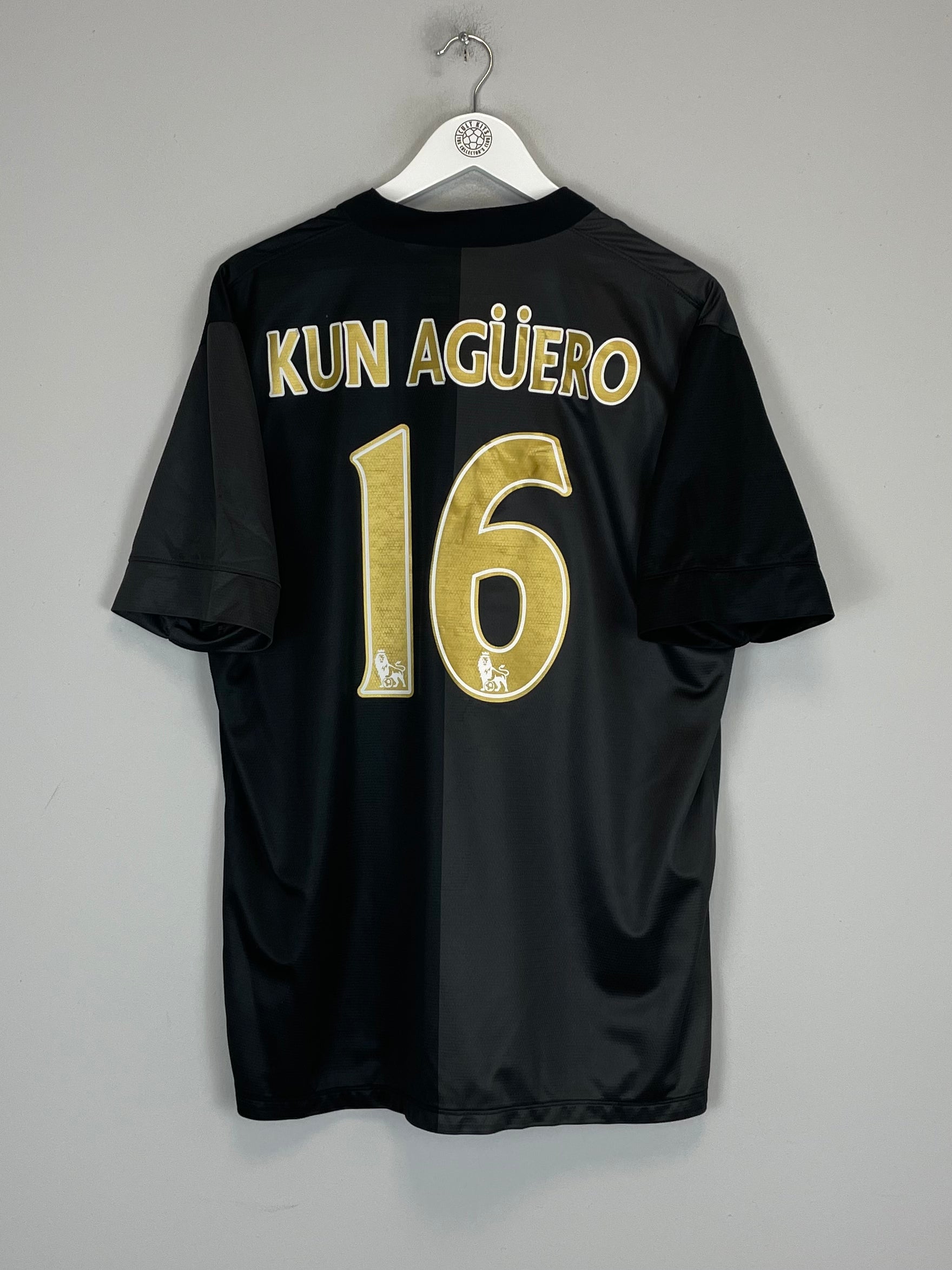Shop 2013/14 MANCHESTER CITY KUN AGUERO #16 AWAY SHIRT (XL) NIKE, classic football shirts, vintage football shirts & retro soccer jerseys at Cult Kits