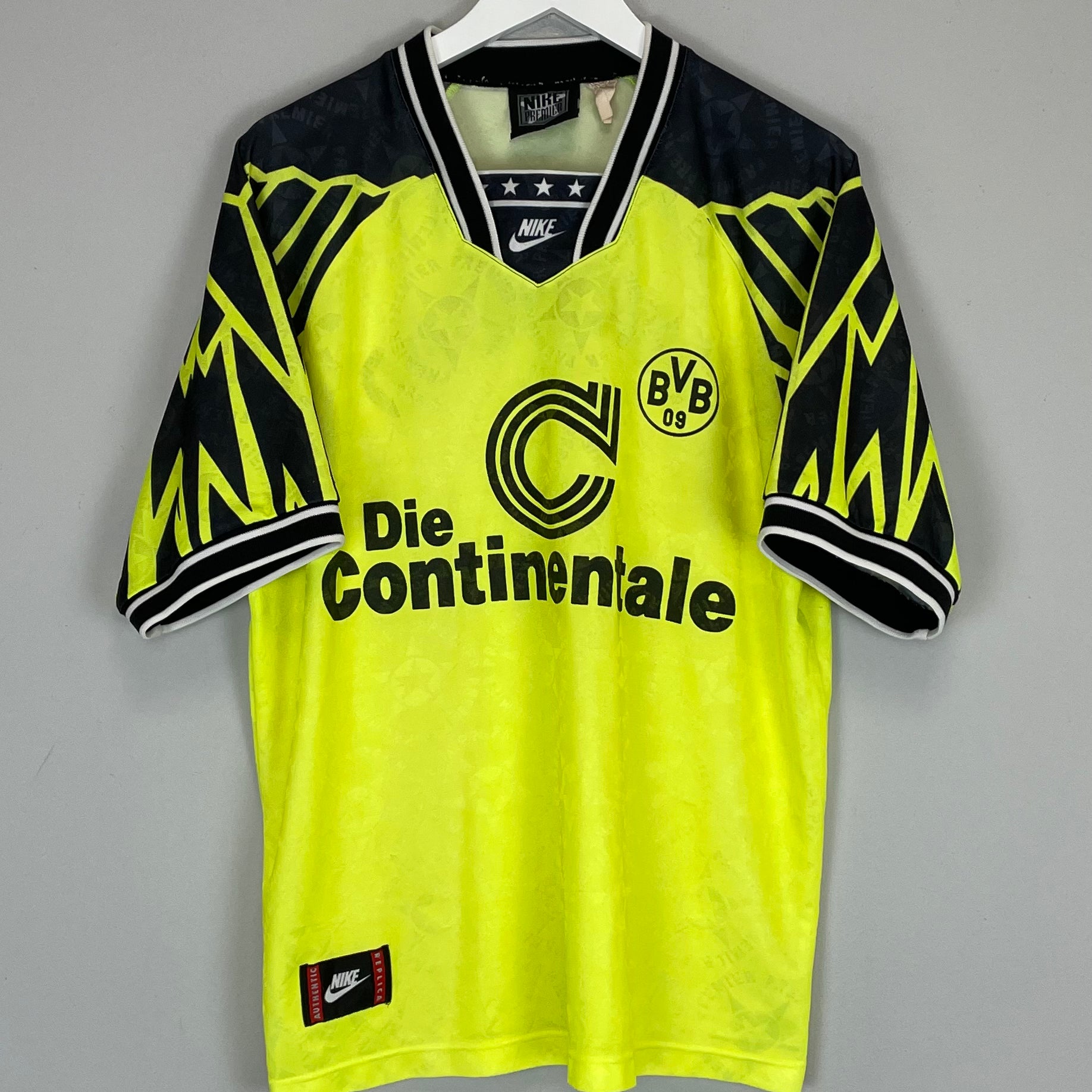 Shop 1994/95 DORTMUND HOME SHIRT (M) NIKE, classic football shirts, vintage football shirts & retro soccer jerseys at Cult Kits