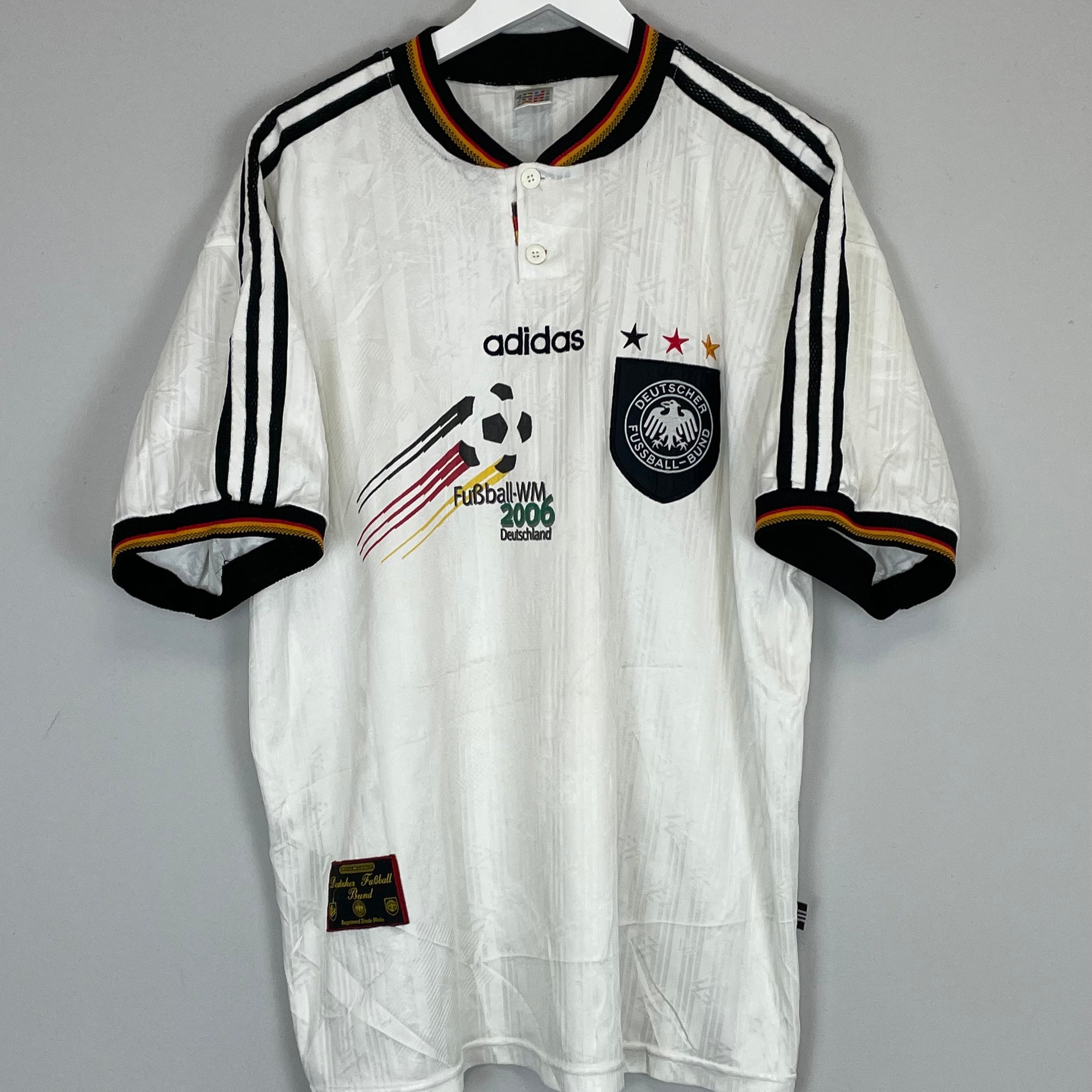 Shop 1996/98 GERMANY HOME SHIRT (XXL) ADIDAS, classic football shirts, vintage football shirts & retro soccer jerseys at Cult Kits
