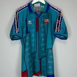 Shop 1995/97 BARCELONA RONALDO #9 AWAY SHIRT (L) KAPPA, classic football shirts, vintage football shirts & retro soccer jerseys at Cult Kits