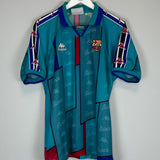 Shop 1995/97 BARCELONA RONALDO #9 AWAY SHIRT (L) KAPPA, classic football shirts, vintage football shirts & retro soccer jerseys at Cult Kits