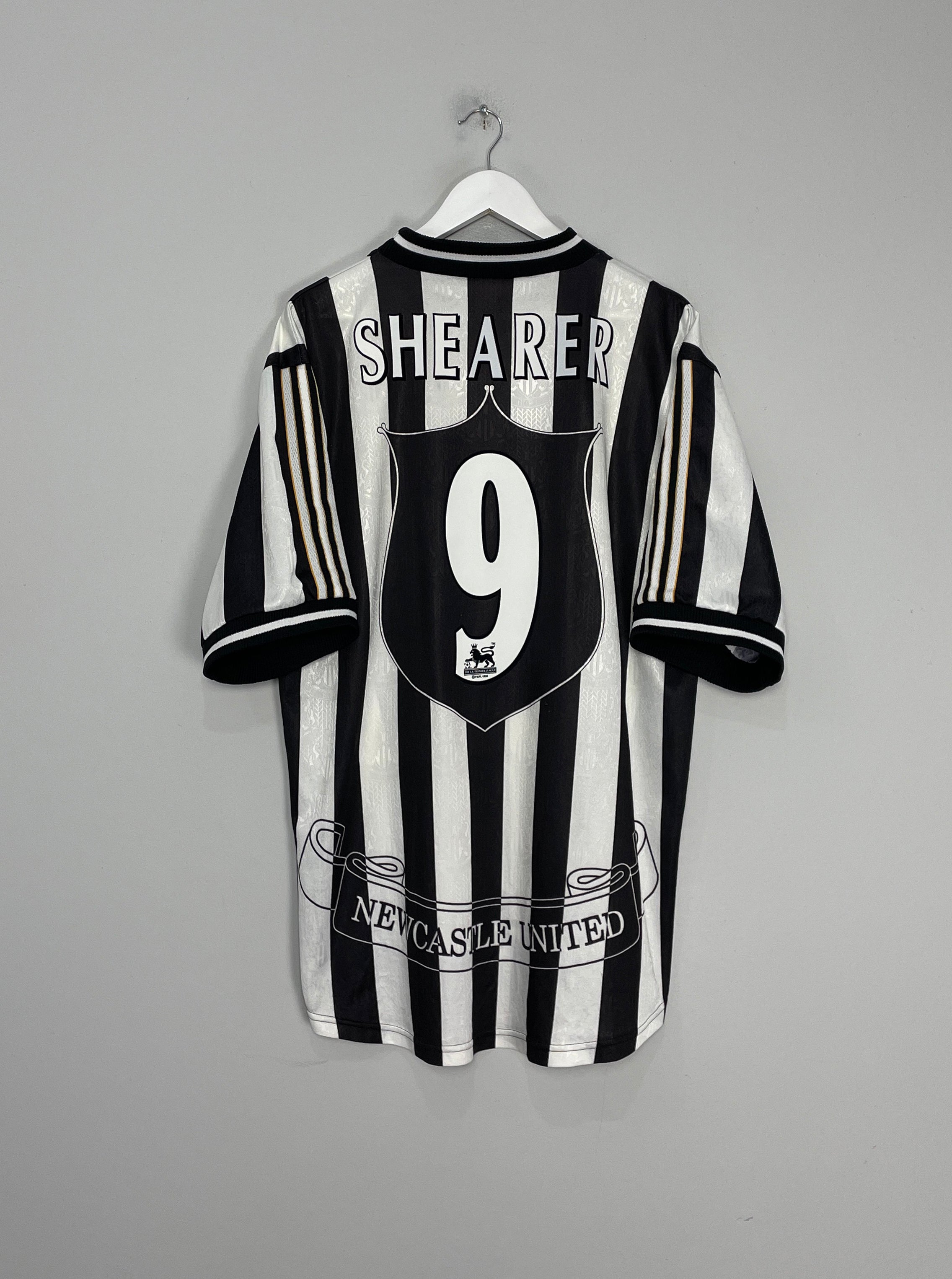 Shop 1997/99 NEWCASTLE SHEARER #9 HOME SHIRT (XL) ADIDAS, classic football shirts, vintage football shirts & retro soccer jerseys at Cult Kits