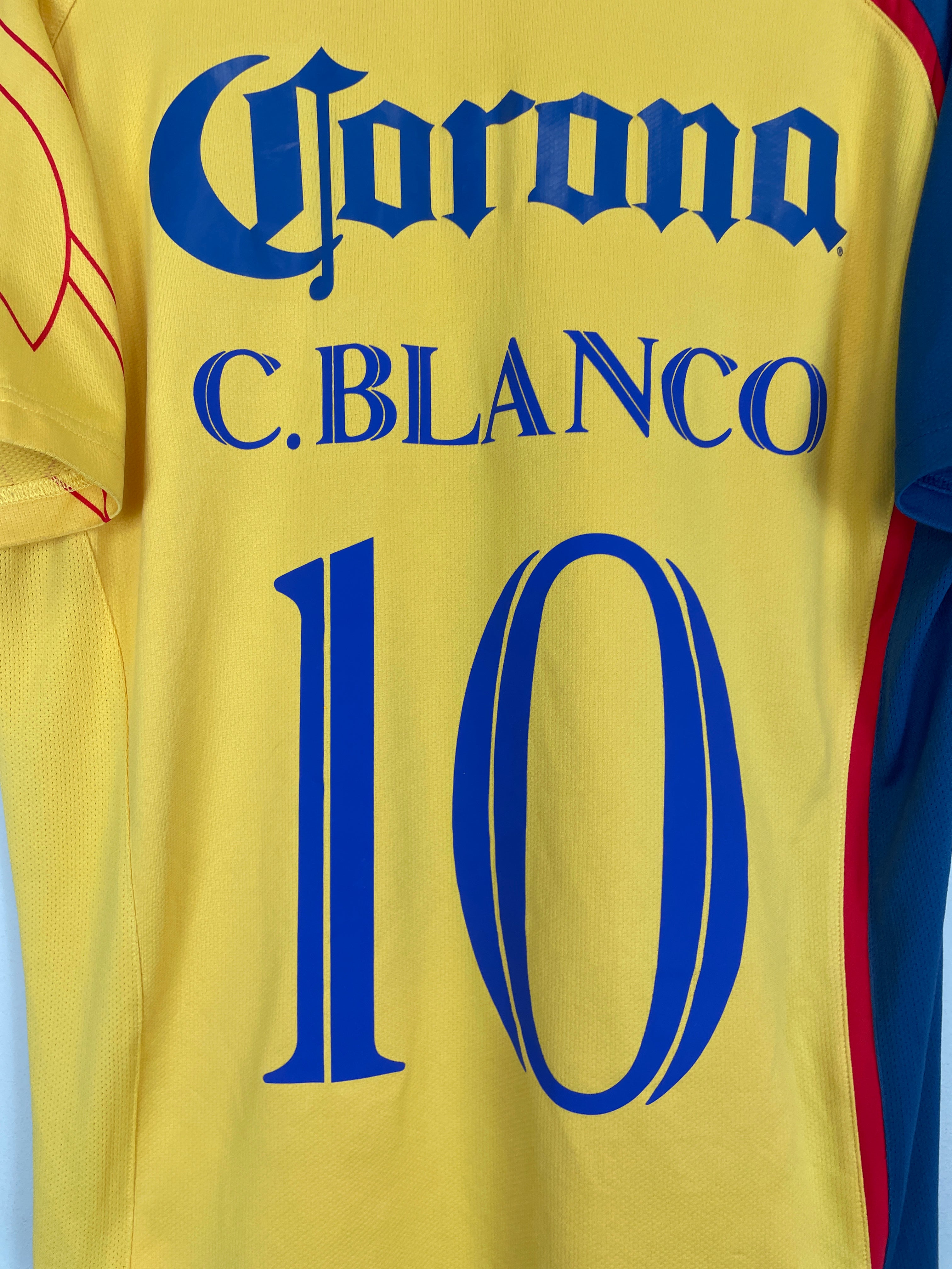 Shop 2007/08 CLUB AMERICA C.BLANCO #10 HOME SHIRT (L) NIKE, classic football shirts, vintage football shirts & retro soccer jerseys at Cult Kits