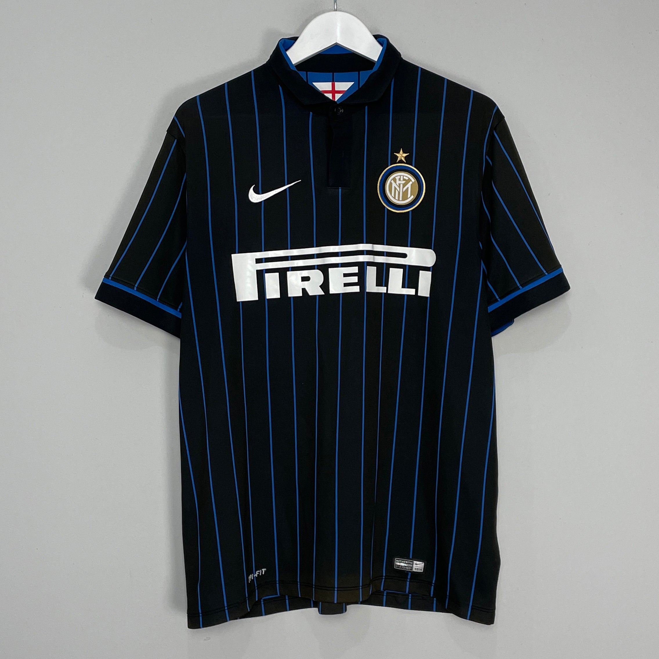 Shop 2014/15 INTER MILAN HOME SHIRT (L) NIKE, classic football shirts, vintage football shirts & retro soccer jerseys at Cult Kits